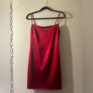 Red satin Ten by Babaton brand size 4 new with tag adjustable spaghetti strap